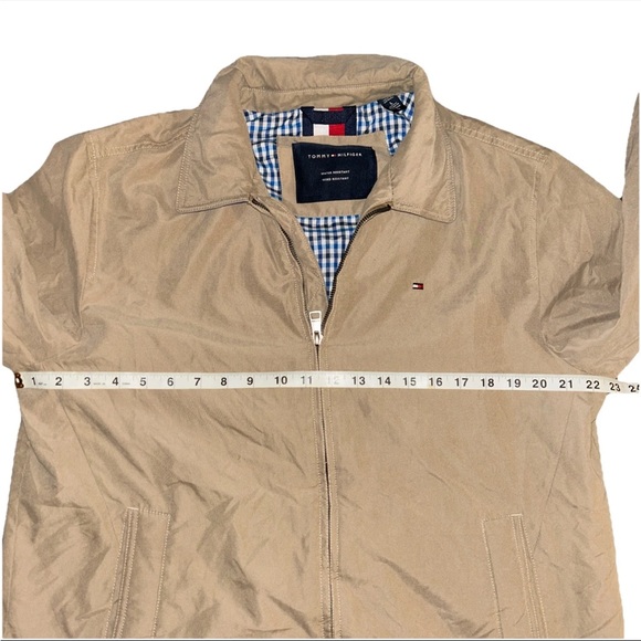 Tommy Hilfiger Jacket Large Men's Tan Soft Shell Water Wind Resistant - Picture 5 of 5